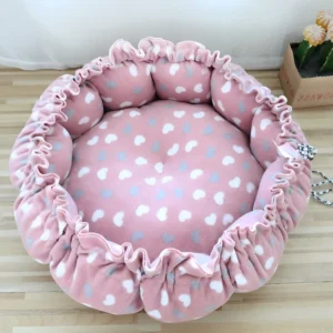 Cama redonda de felpa para gatos