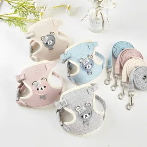 Conjunto arnes y correa para conejos gatos y perros pequenos