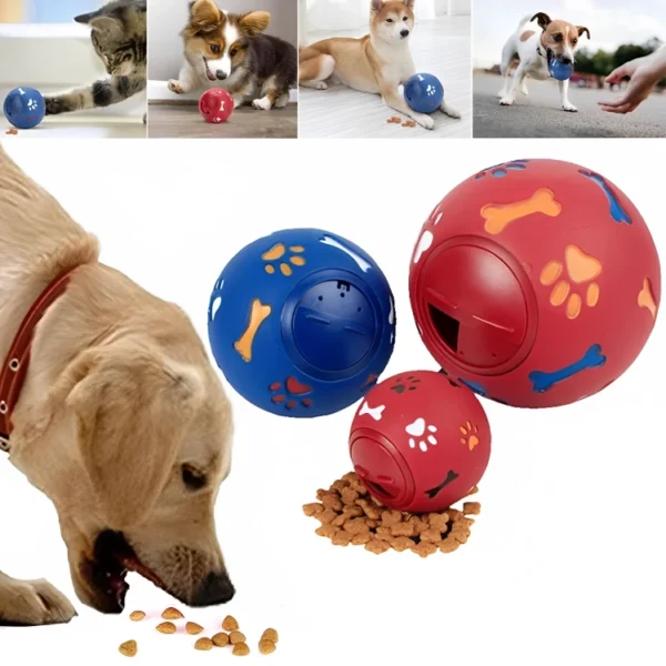 Pelota dispensadora de alimento para perros y gatos