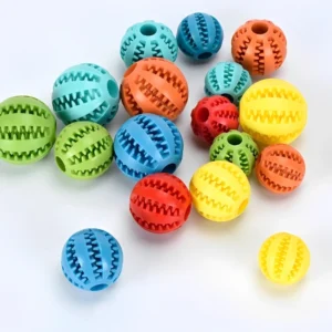 Pelota limpia dientes para perros