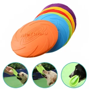 Juguete frisbee disco volador de goma para perros