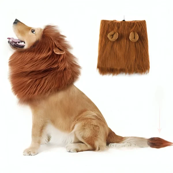 Disfraz de león ajustable para perros grandes - Image 5