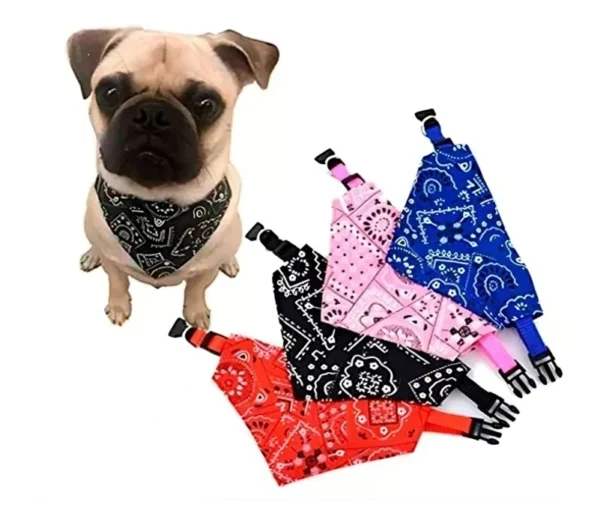 pañoleta bandana para perros y gatos colores pug