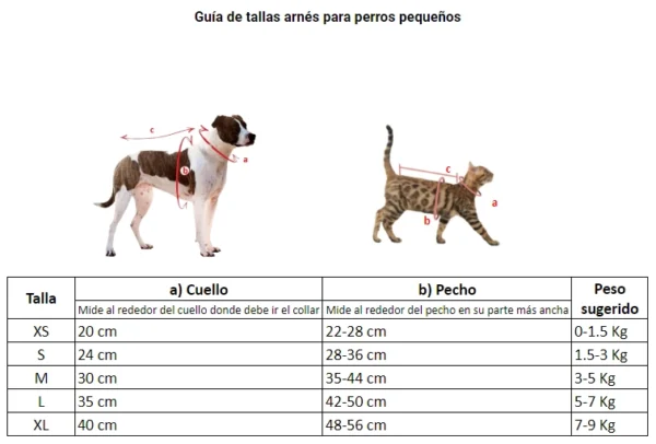 pechera sencilla tipo arnes para perros pequenos y gatos guia de talla