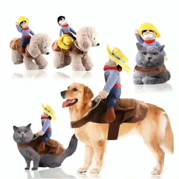 traje para perros y gatos de vaquero