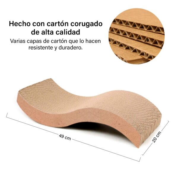 Rascador de Madera y Cartón Corrugado para Gatos - Image 2